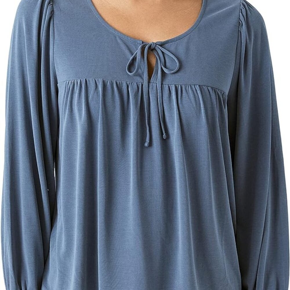 Like New     Lucky Brand Womens Sandwash Tie Front Top